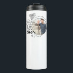 Modern Son , grandson Birthday Typography Photo Thermal Tumbler<br><div class="desc">This birthday greeting design is created specifically for a son and can also be meaningfully used for someone who is like a son, nephew or son-in-law, . It suits gifting from grandparents, parents, uncles, aunties, in-laws or anyone wishing to express love and pride toward a son figure. The design features...</div>