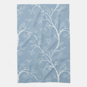 Modern Songbird Garden Tea Towel