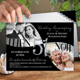 Modern Sophisticated 51st Wedding Anniversary Invitation