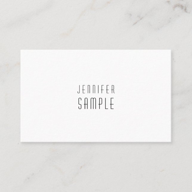 Modern Sophisticated Minimal Fine Plain Simple Business Card (Front)