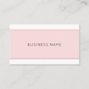Modern Sophisticated Minimalist Trendy Pink Plain Business Card