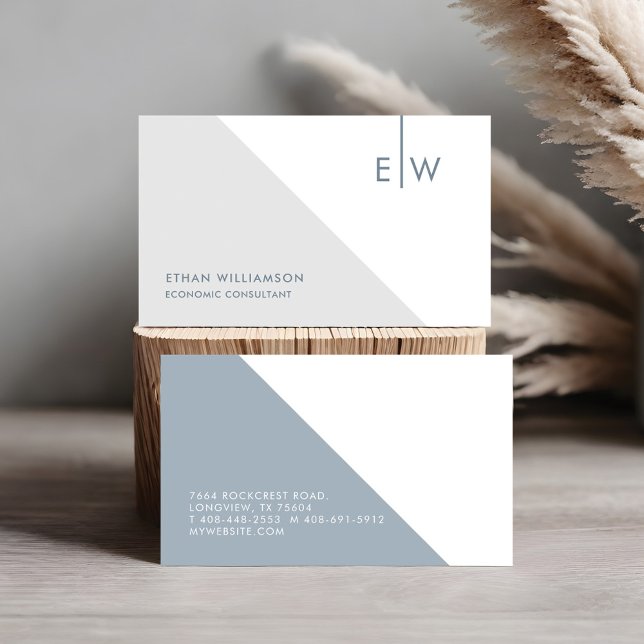 Modern Sophisticated & Minimalistic Monogram Business Card (Modern Sophisticated & Minimalistic Monogram Business Card)