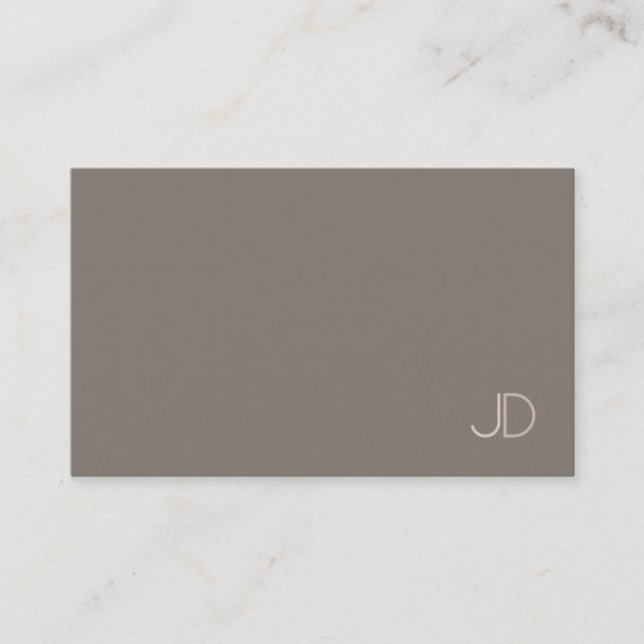 Modern Sophisticated Monogram Template Elegant Business Card (Front)