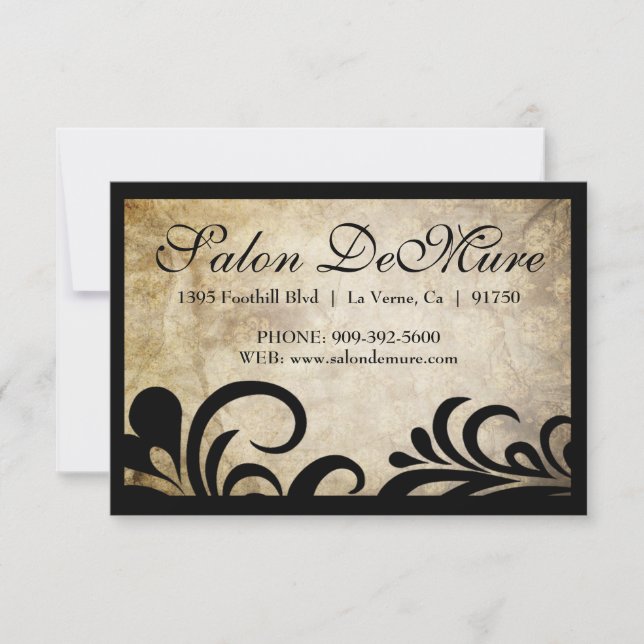 Modern Sophisticated Salon Gift Certificates (Front)