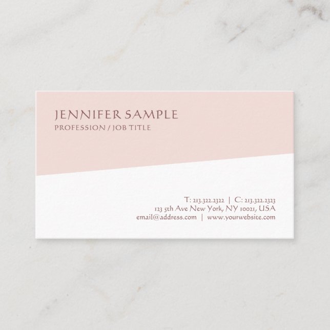 Modern Sophisticated Simple Professional Template Business Card (Front)
