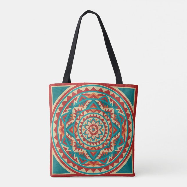 Modern Southwest Mandala  Tote Bag (Back)