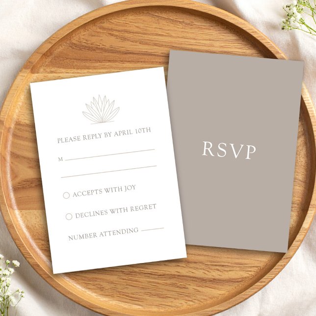 Modern Southwestern Cactus RSVP Card (Modern Southwestern Cactus RSVP Card by Fiesta Valley Print)