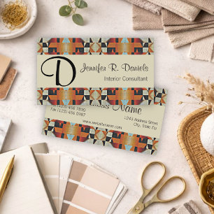 Modern Southwestern Geometric Tribal Art Pattern Business Card