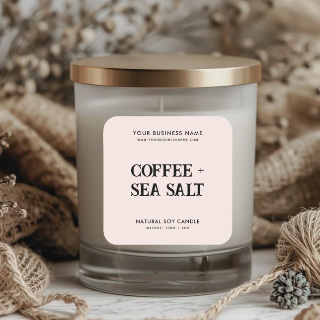 Modern soy wax candle product label (Creator Uploaded)