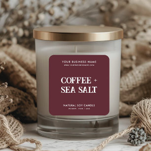 Modern soy wax candle product label