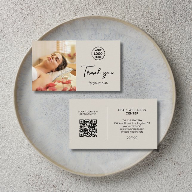 Modern Spa Massage Therapist Thank You Card (Modern Spa Massage Therapist Thank You Card)