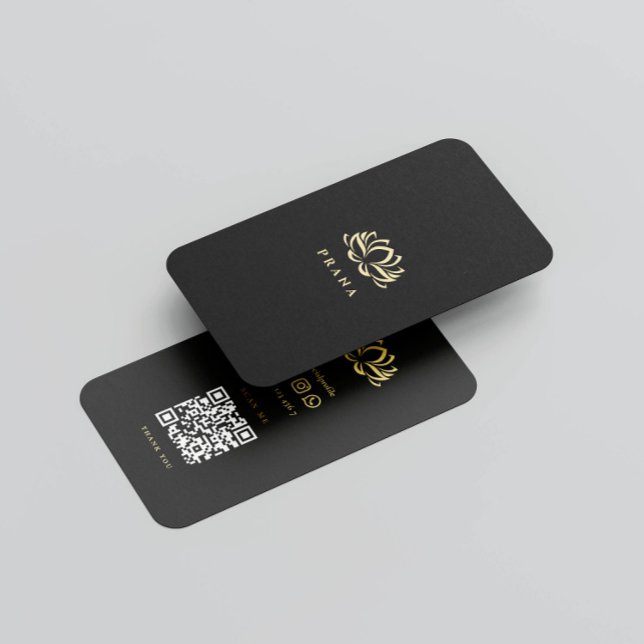 Modern Spa Therapist Therapy Gold Lotus  Business Card (Creator Uploaded)