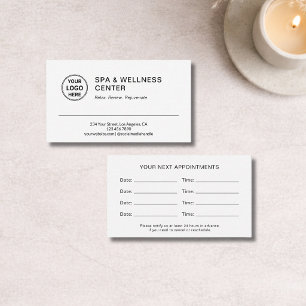 Modern Spa Wellness Appointment Card