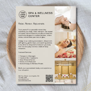 Modern Spa Wellness Centre Promotional Business  Flyer