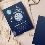 Modern Space Outer Galaxy Baby Shower Countdown Invitation<br><div class="desc">Cute and nerdy outer space theme baby shower invitation that's perfect great for organising party for the mum-to-be. 

Easily change and replace the text by clicking the "Personalise" button</div>