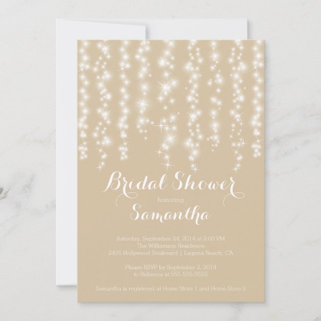 Modern Sparkle Bridal Shower Invitation (Front)