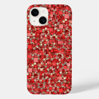 Modern Sparkle Glitter Pattern Red Coral Gold