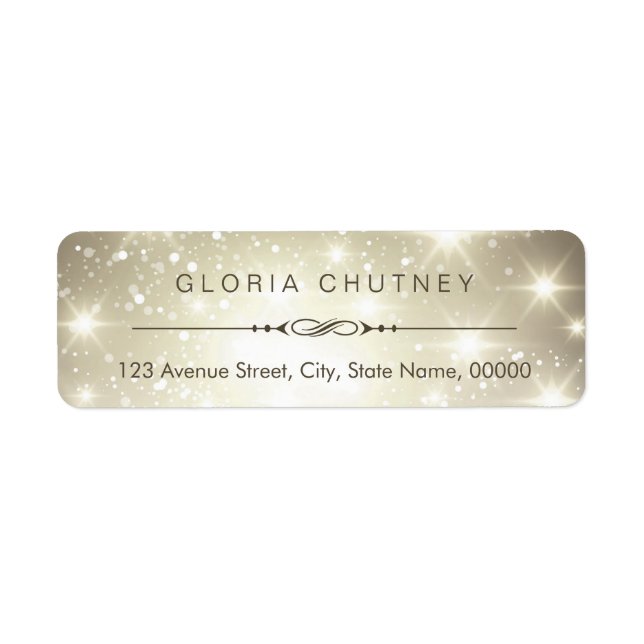 Modern Sparkling Bokeh Glitter Look (Front)