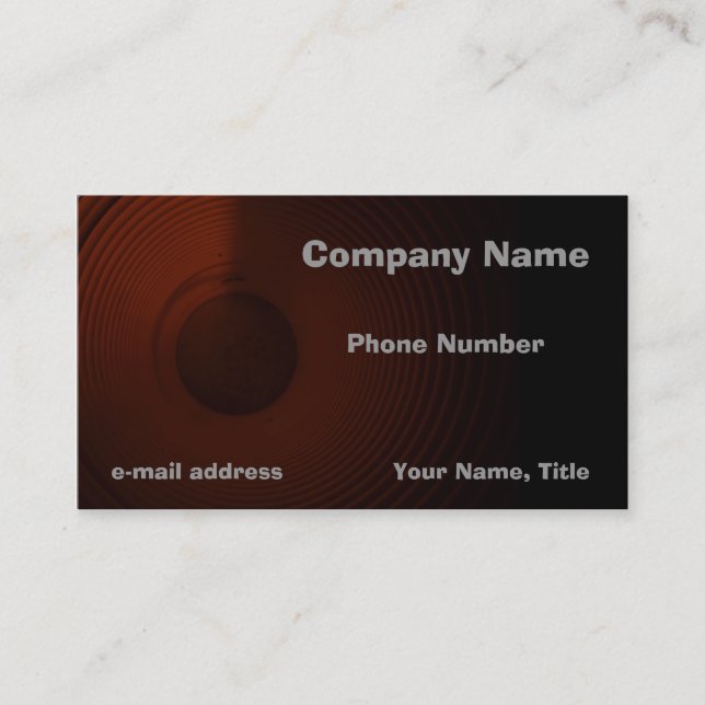 Modern Speaker Red to Black Business Card (Front)