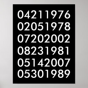 Modern Special Dates Poster