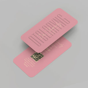 Modern Specialist Otolaryngologist Doctor Pink  Business Card