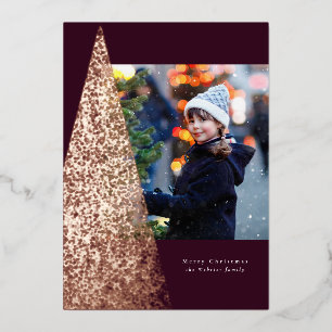 Modern speckle Christmas tree plum unique photo