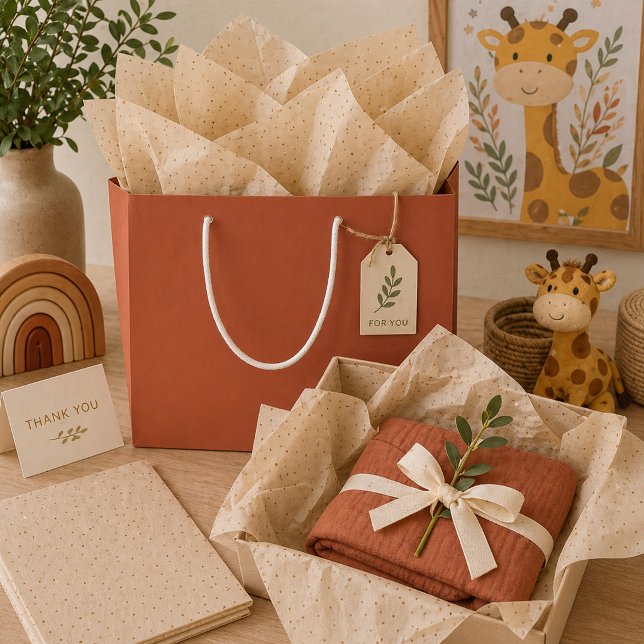 Modern Speckle Earthy Dots Tissue Paper (Creator Uploaded)