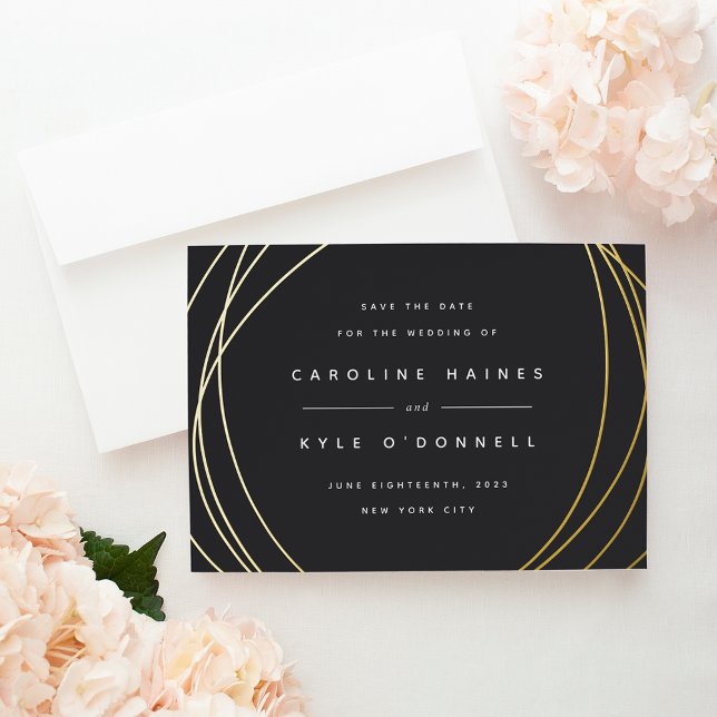 Modern Spheres | Foil Save the Date Card (Creator Uploaded)