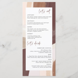Modern Spiced Terracotta   Wedding Menu