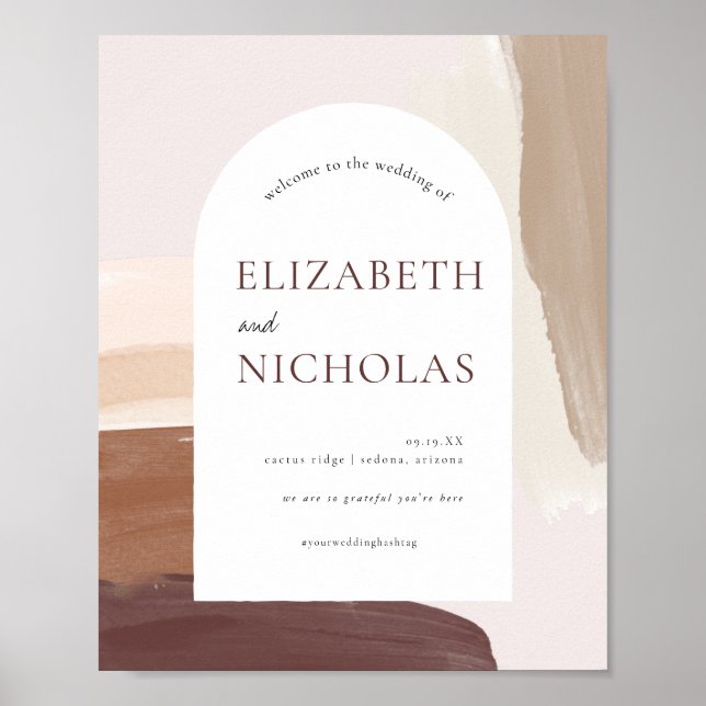 Modern Spiced Terracotta | Wedding Welcome Sign (Front)