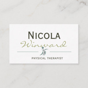 Modern Spine Physical Therapist Card