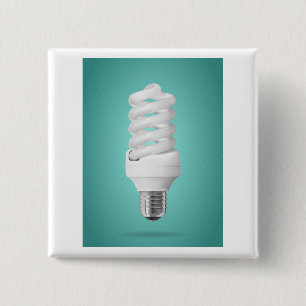 Modern Spiral Compact Fluorescent Lightbulb 15 Cm Square Badge