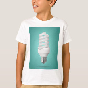 Modern Spiral Compact Fluorescent Lightbulb T-Shirt