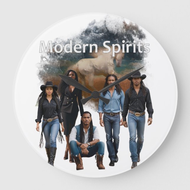 Modern Spirits Crew Cover Art Wall Clock (Front)