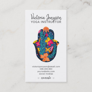 Modern spiritual meditation hamsa yoga business card