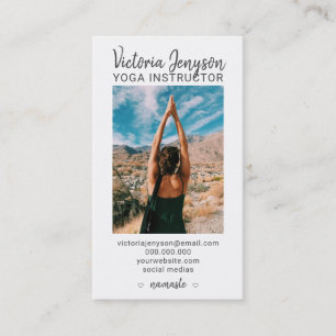 Modern spiritual meditation photo yoga business card
