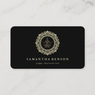 Modern Spiritual Yoga Instructor Business Card