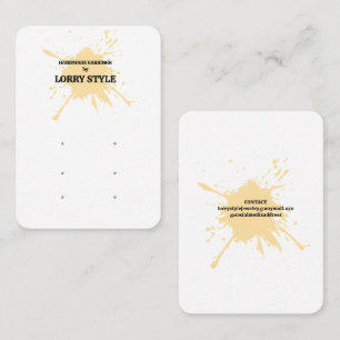 Modern Splash Earring Display  Business Card