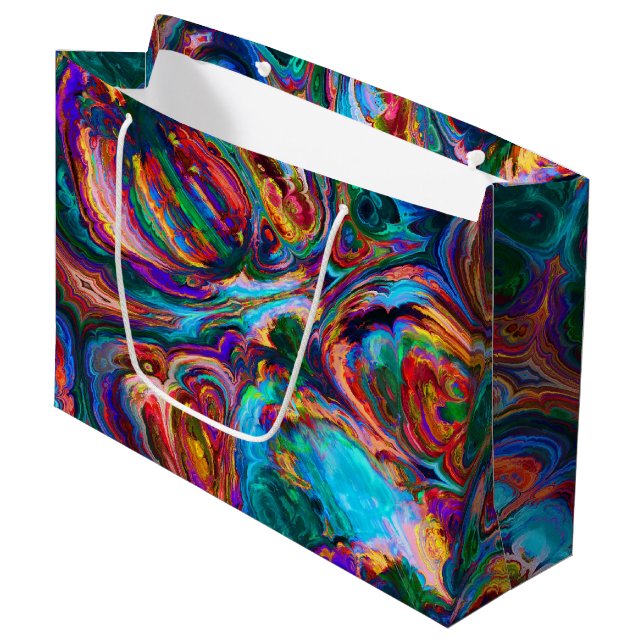 Modern Splash of Paints Large Gift Bag (Front Angled)