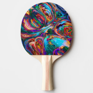 Modern Splash of Paints Ping Pong Paddle