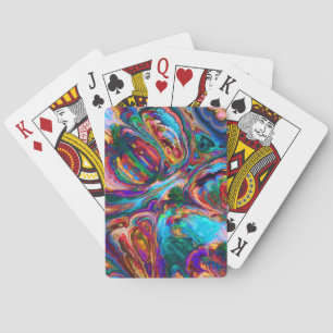 Modern Splash of Paints Playing Cards