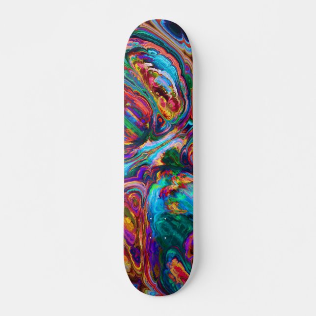 Modern Splash of Paints Skateboard (Front)