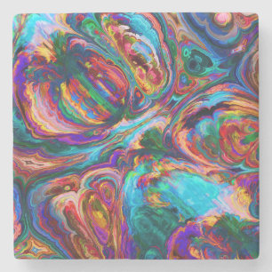 Modern Splash of Paints Stone Coaster