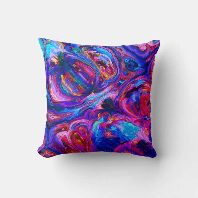 Modern Splash of Purple Hue Paints Cushion (Front)