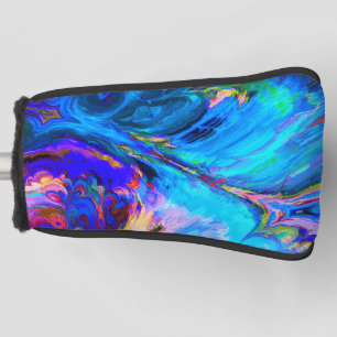 Modern Splash of Purple Hue Paints Golf Head Cover