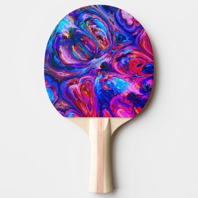 Modern Splash of Purple Hue Paints Ping Pong Paddle (Front)