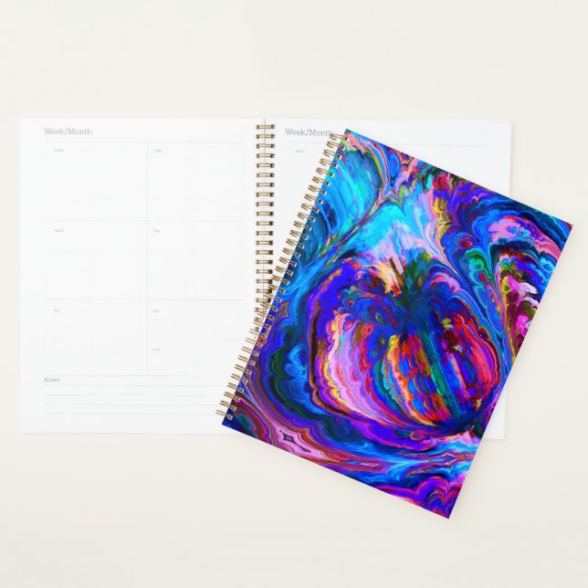 Modern Splash of Purple Hue Paints Planner (Display)
