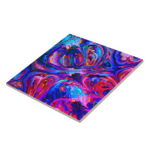 Modern Splash of Purple Hue Paints Tile
