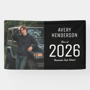 Modern Split Photo Graduation Banner