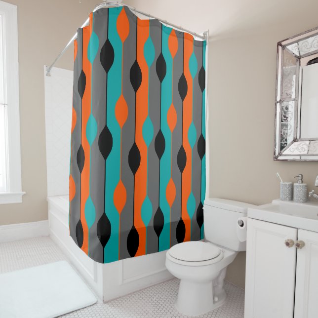 Modern Spooning Shower Curtain (In Situ)
